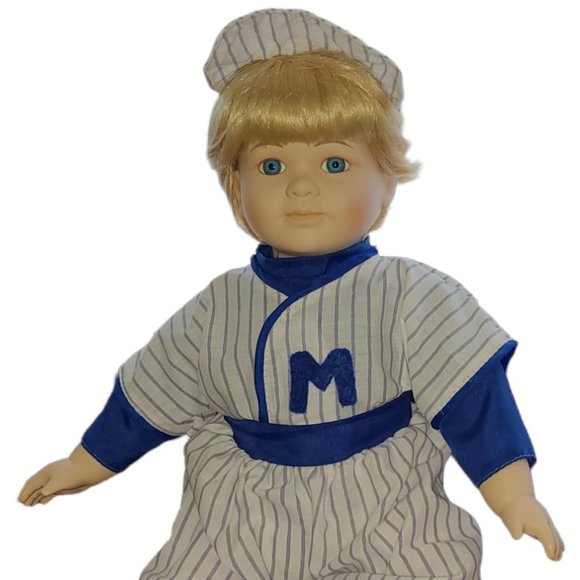 Porcelain Baby Doll Baseball Michael Hand-Painted by Special Moments Brand - Picture 5 of 11